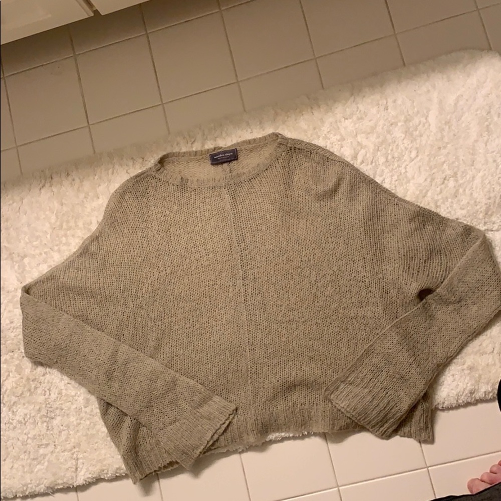 Anthropologie Wooden Ships Cropped Sweater